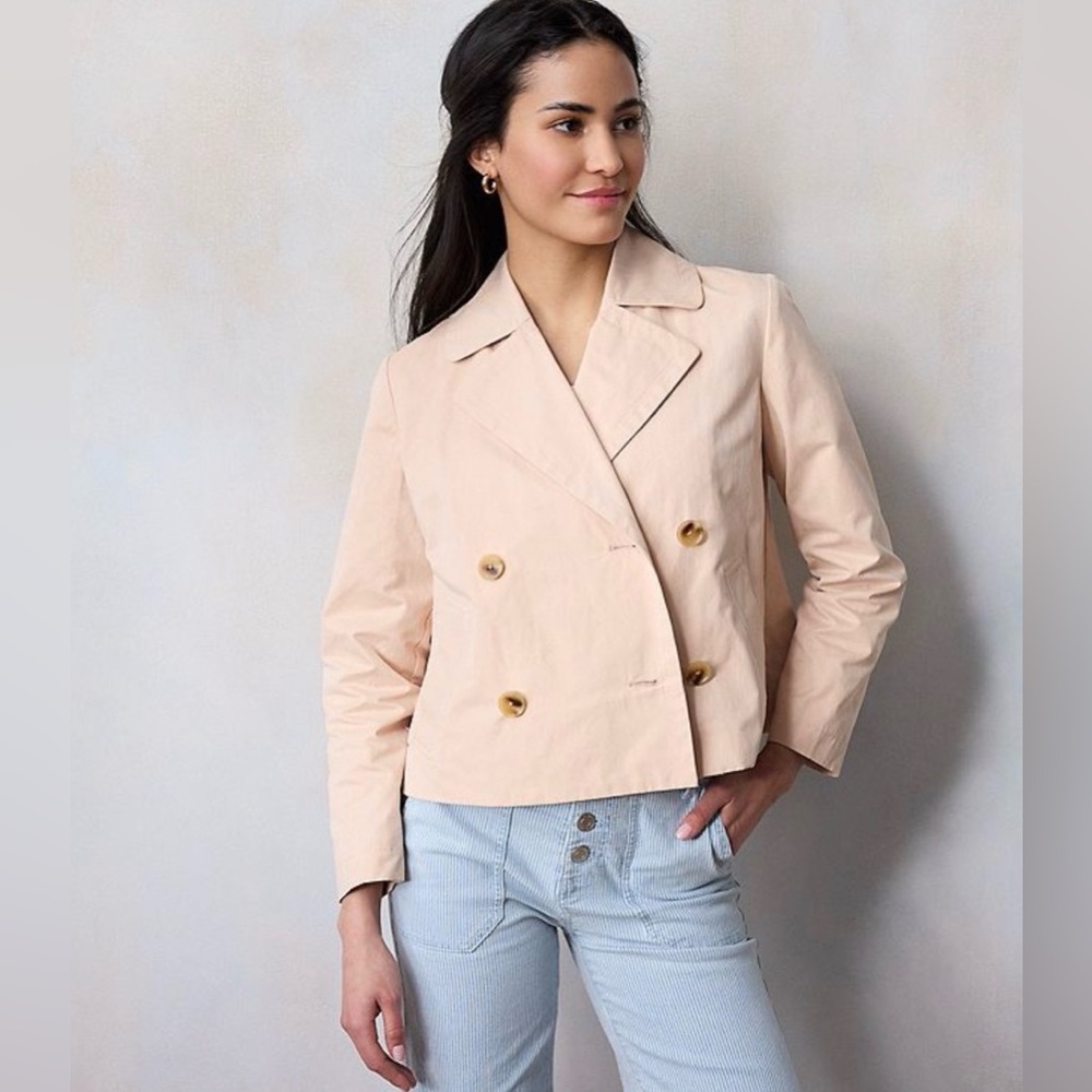 SPRING Women's LC Lauren Conrad Short Trench Coat  size small (light pink/beige)